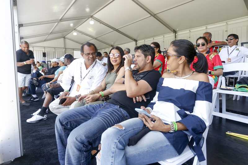 Kris Persaud and guests at the Lauderhill Sports Park