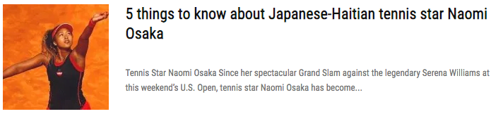 Haitian Japanese Tennis Star Naomi Osaka Wins 2019 Australian Open