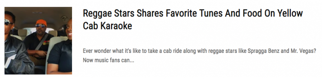 Julian Marley Jumps into the Passenger Seat on "Yellow Cab Karaoke"